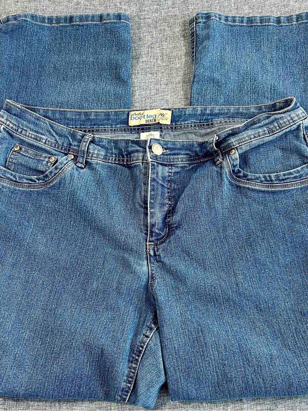 JMS Bootleg Stretch Denim Women’s High-Rise Jeans in Medium Blue